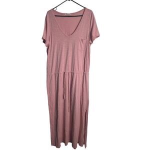 Caslon Maxi Dress XXL Womens Plus Size Short Sleeve Scoop Neck Pullover Stretch